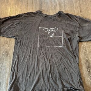 Vans grey Short-Sleeve Tee with White Comic Graphic